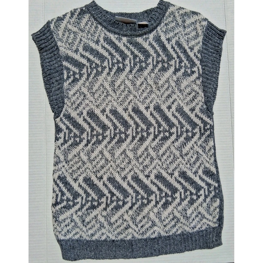 vintage Y2K Career Guild gray Bohemian Sweater Vest  top‎  size S.